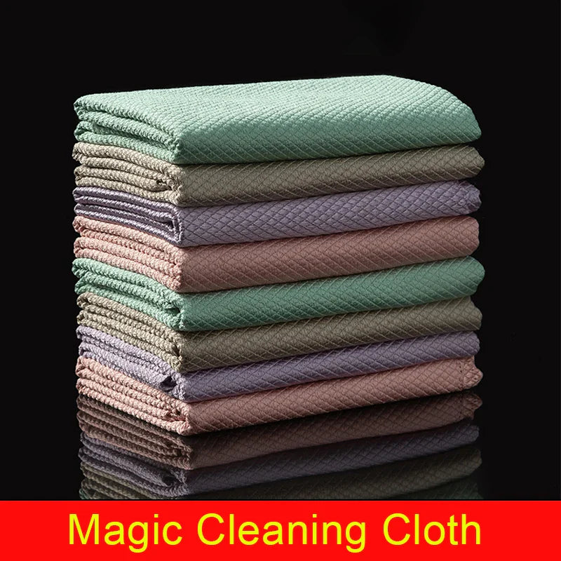 10pcs Microfiber Glass Cleaning Cloths