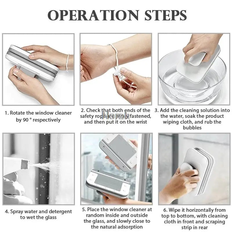 Magnetic Window Double-Sided Brush