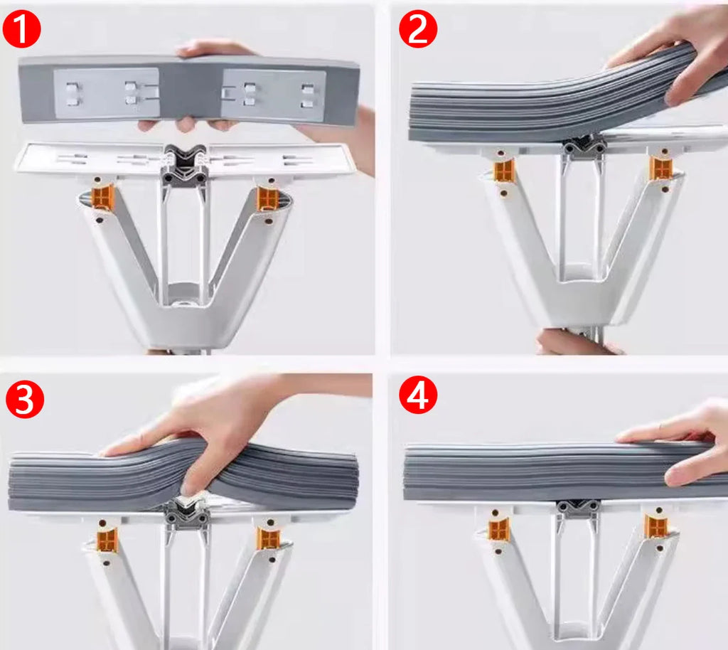 Squeezed Self-Draining Rubber Cotton Mop