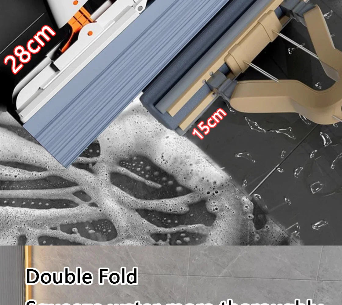 Squeezed Self-Draining Rubber Cotton Mop